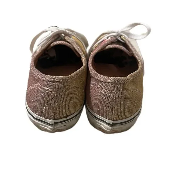 Vans 6 youth gold sparkly sneakers skateboard GUC - Picture 5 of 11